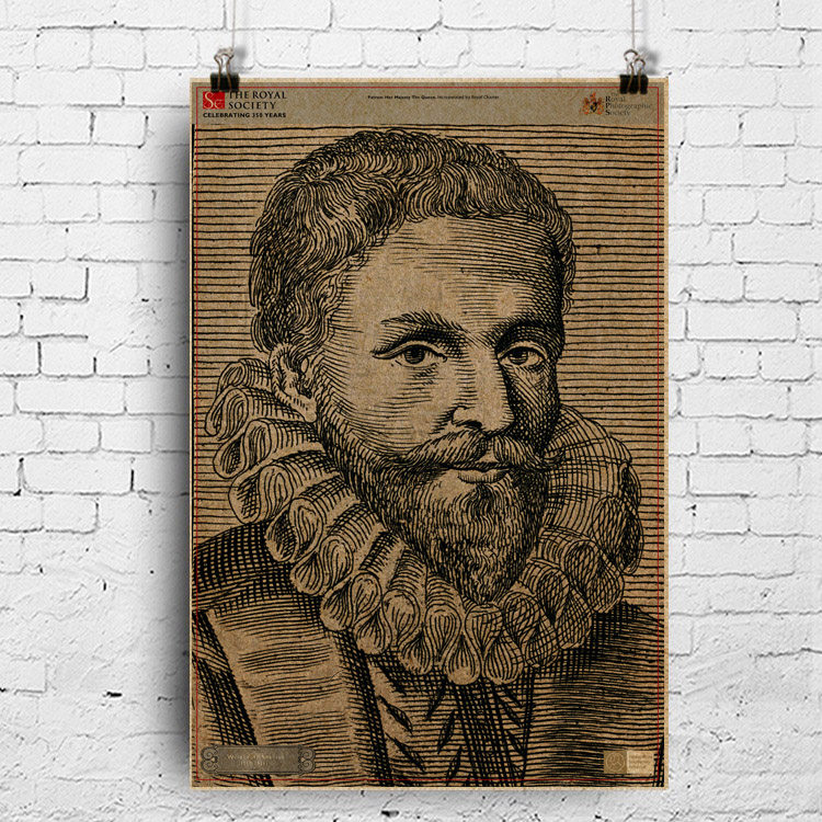 科学家挂图 威理博·斯涅尔snells law 司乃耳 荷兰天文学家海报
