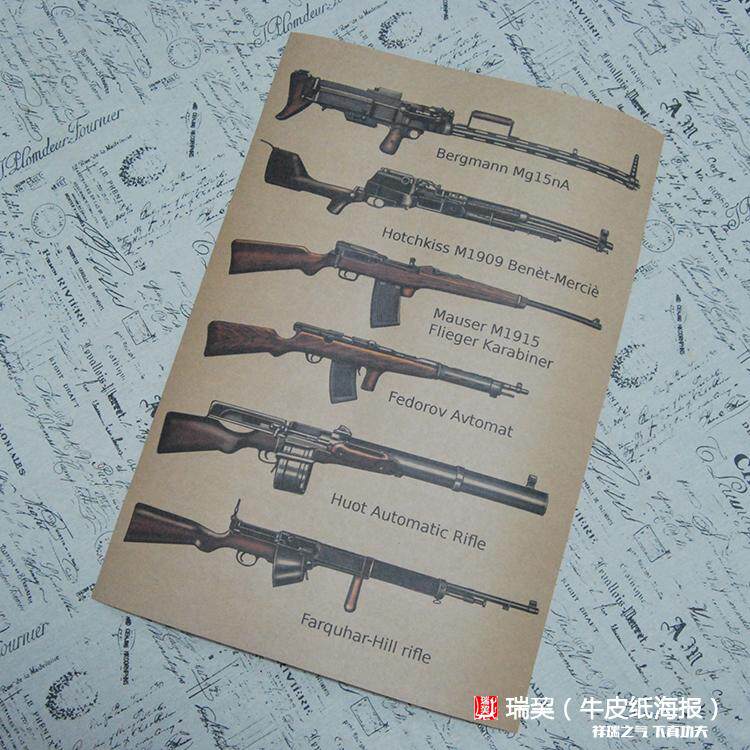 伯格曼mg15na步枪机枪海报挂图