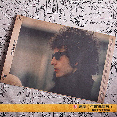 鲍勃迪伦海报bob dylan摇滚诗人 民谣风复古摇滚乐队海报