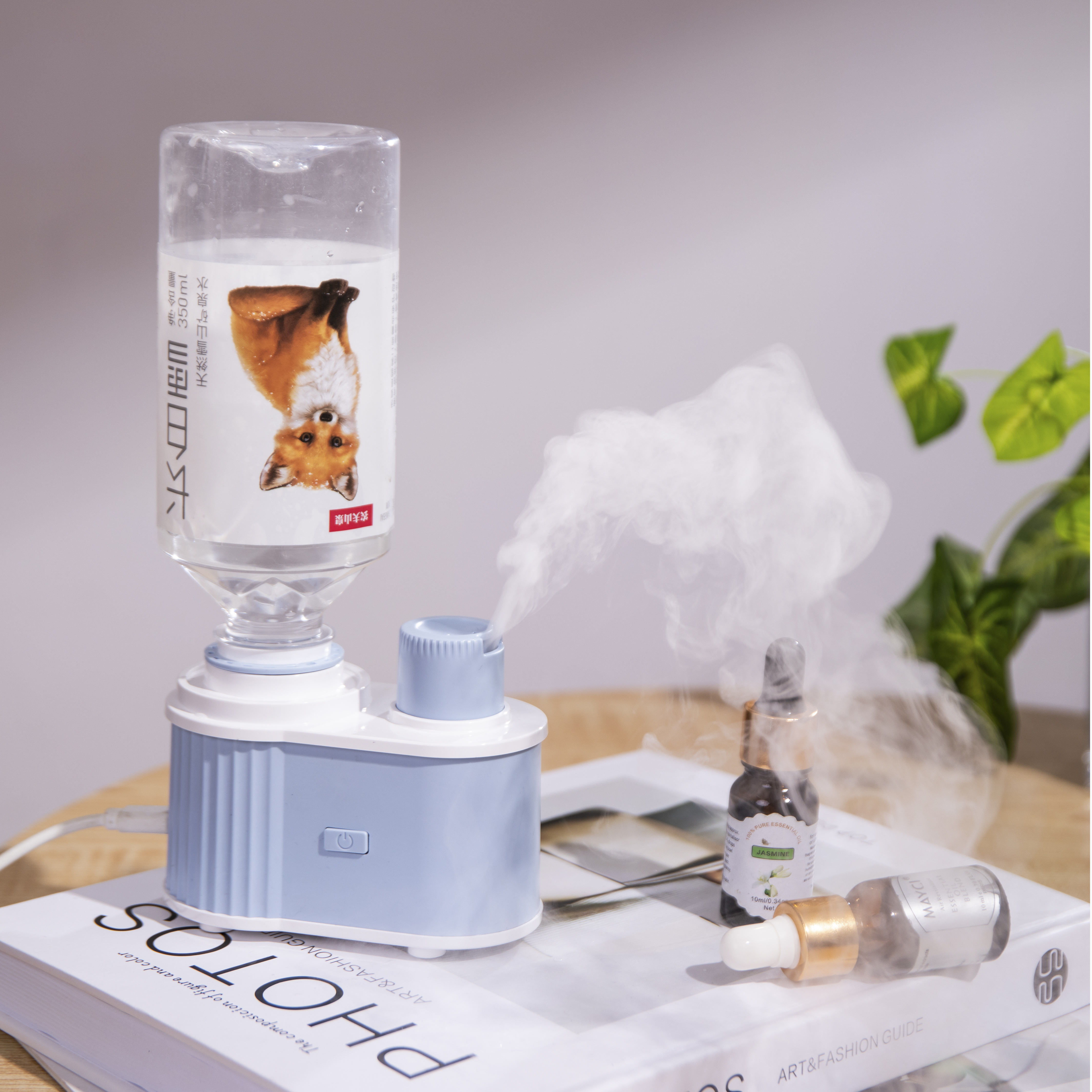 2025矿泉水瓶加湿器精油香薰机家用便携超声波雾化usb新款香熏机