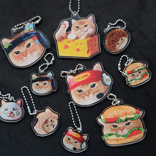 韩国代购 mind a day CoverCat 搞怪小猫 亚克力 挂件/挂饰