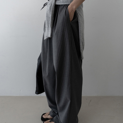 feminique直筒系带休闲裤