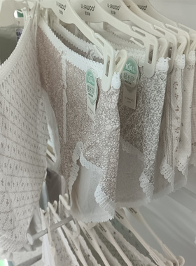 6条礼盒装优织物12087华夫格印花中腰莫代尔女士三角裤桑蚕丝底档