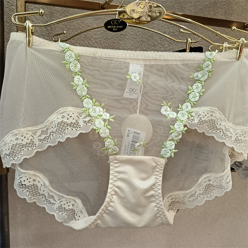 訫心FH5097刺绣花抗敏网纱性感蕾丝纯棉裆无痕包臀小平角女士内裤,女士内衣/男士内衣/家居服,女三角裤,淘宝优惠券,粉丝福利购,淘宝优惠卷