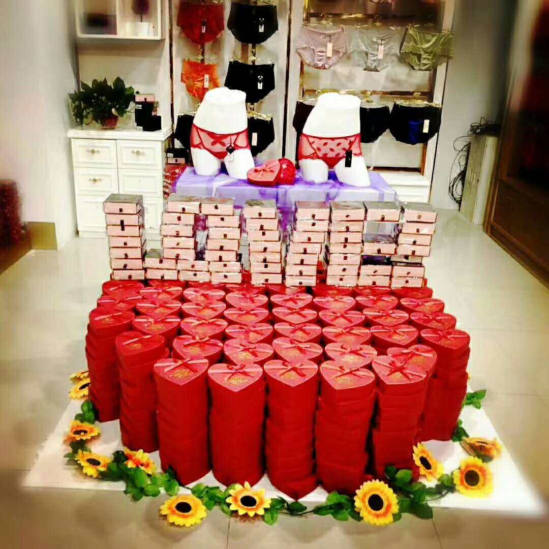 訫心大红刺绣礼盒内裤女情人节奢华蕾丝镂空三角小平角裤3条装,女士内衣/男士内衣/家居服,女三角裤,淘宝优惠券,粉丝福利购,淘宝优惠卷