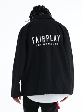 【清仓特价】Fairplay 基础logo美式街头 宽松轻薄外套教练夹克