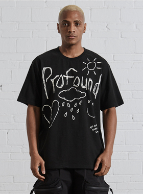 纽约潮牌Profound Foundation支线 手绘天气涂鸦 趣味短袖T恤