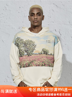 纽约潮牌Profound Foundation支线 日出日落风景油画卫衣帽衫