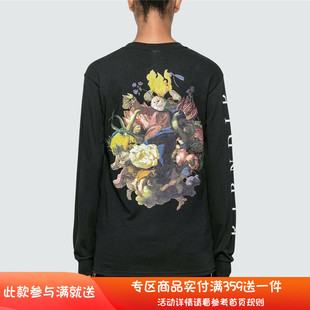 bodies贱猫天堂花卉圣母猫油画长袖 heavinly T恤 清仓ripndip 秒杀