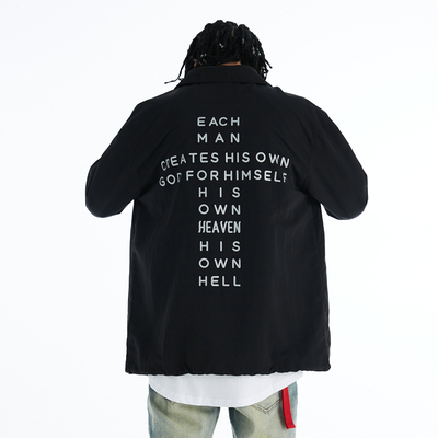 纽约潮牌Profound Foundation支线 3M反光十字架标语轻薄教练夹克