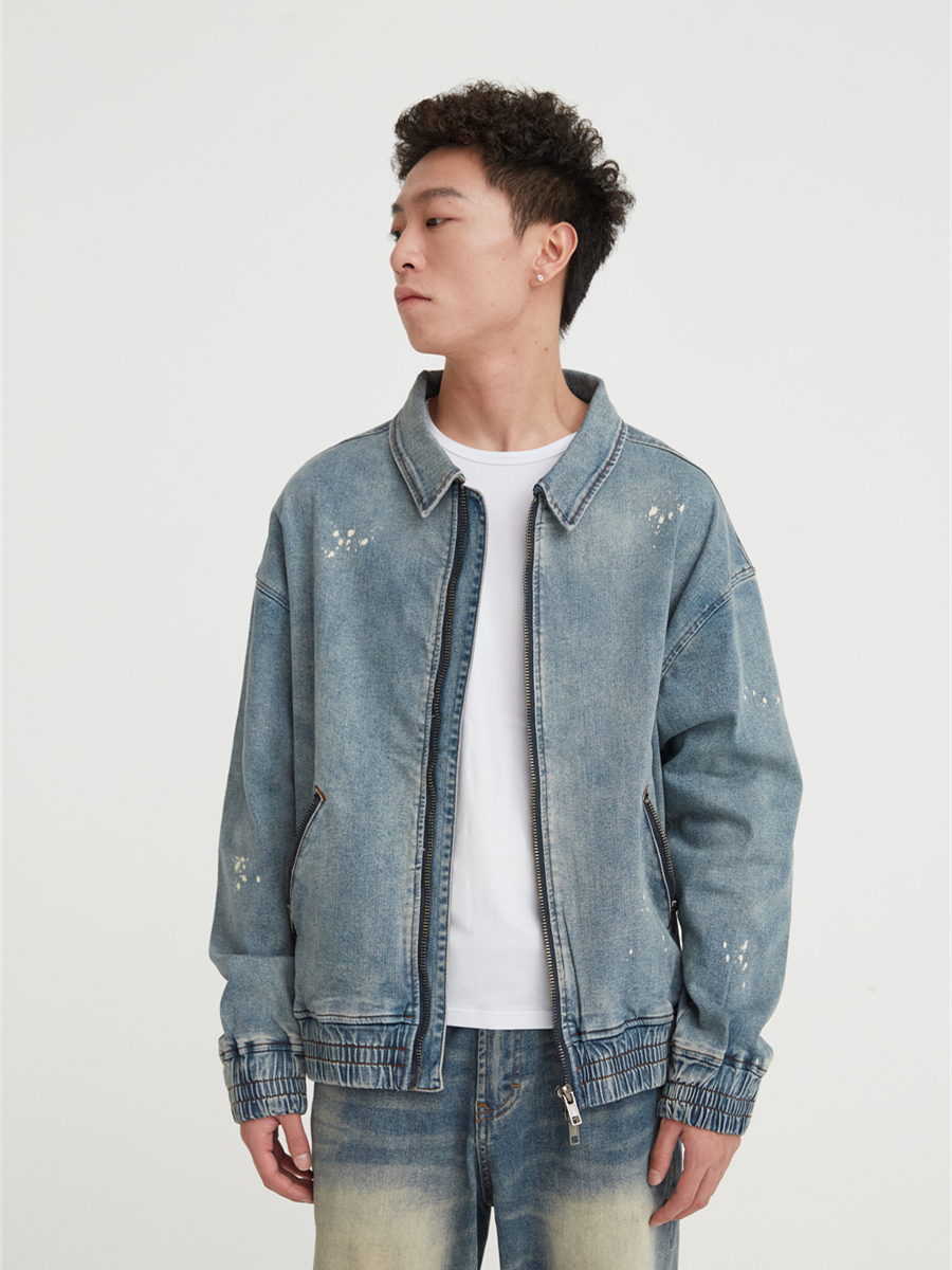 fairplay洗水做旧复古牛仔夹克