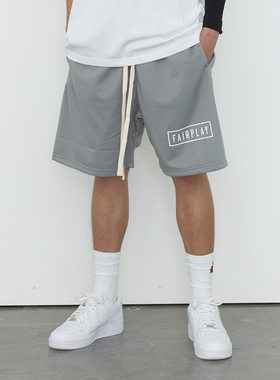 【清仓特价】fairplay运动网眼短裤宽松休闲情侣篮球运动裤五分裤
