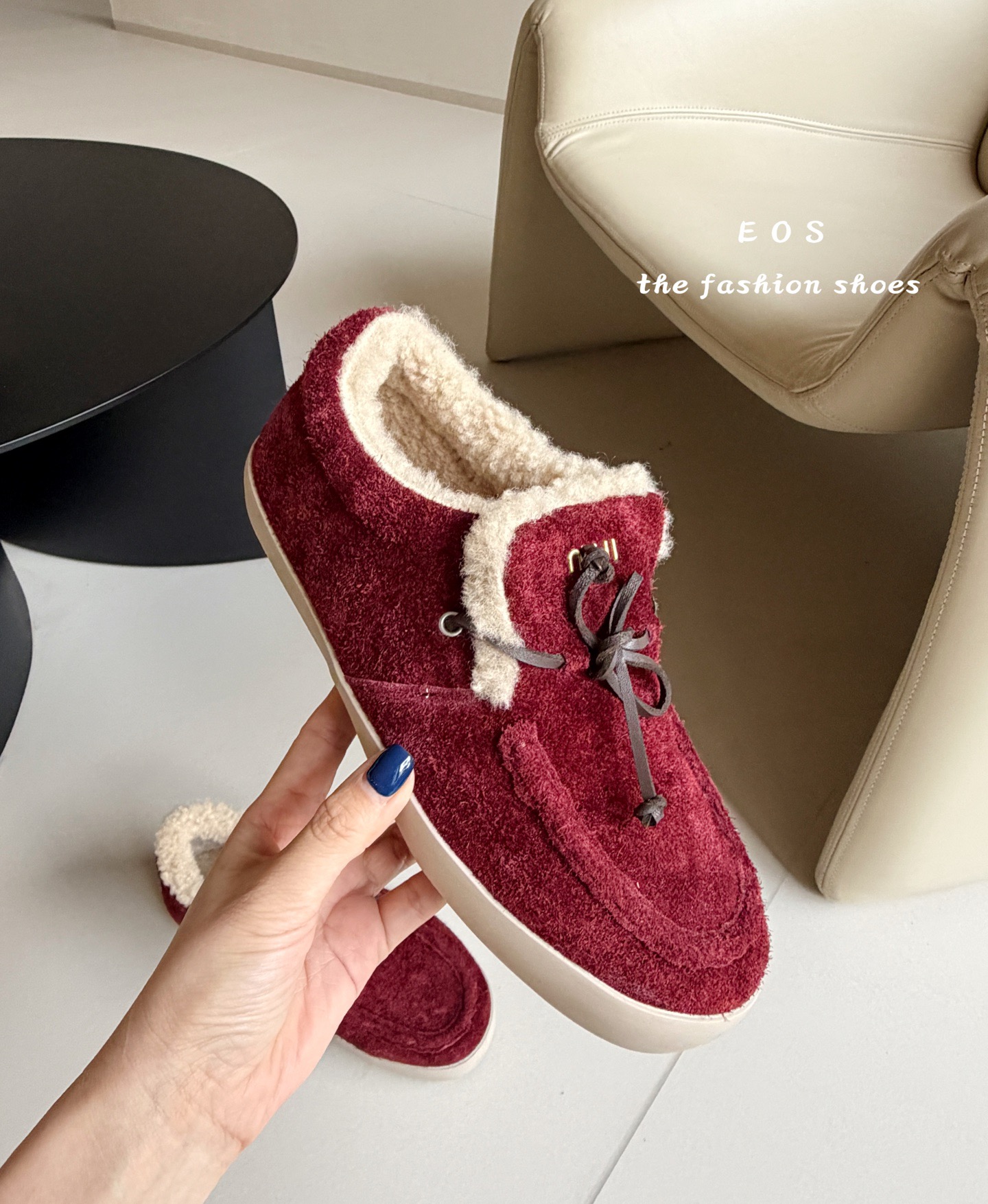 实体店同售～2025新款韩版复古时尚女鞋圆头厚底磨砂皮乐福鞋