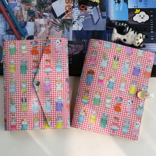 星云里动物派对原创A5A6A7M5布艺本子活页定页手帐本日记集章礼物