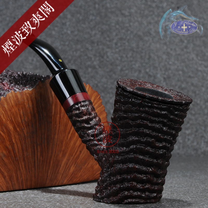 烟波 西班牙Jrubio Sandblast Cherrywood 手工 进口石楠木 烟斗