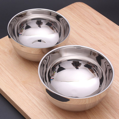 加厚双层中空隔热儿童不锈钢碗