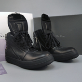 女休闲百搭同款 ro倒三角高帮鞋 男奶香增高厚底休闲板鞋 暗黑短靴潮