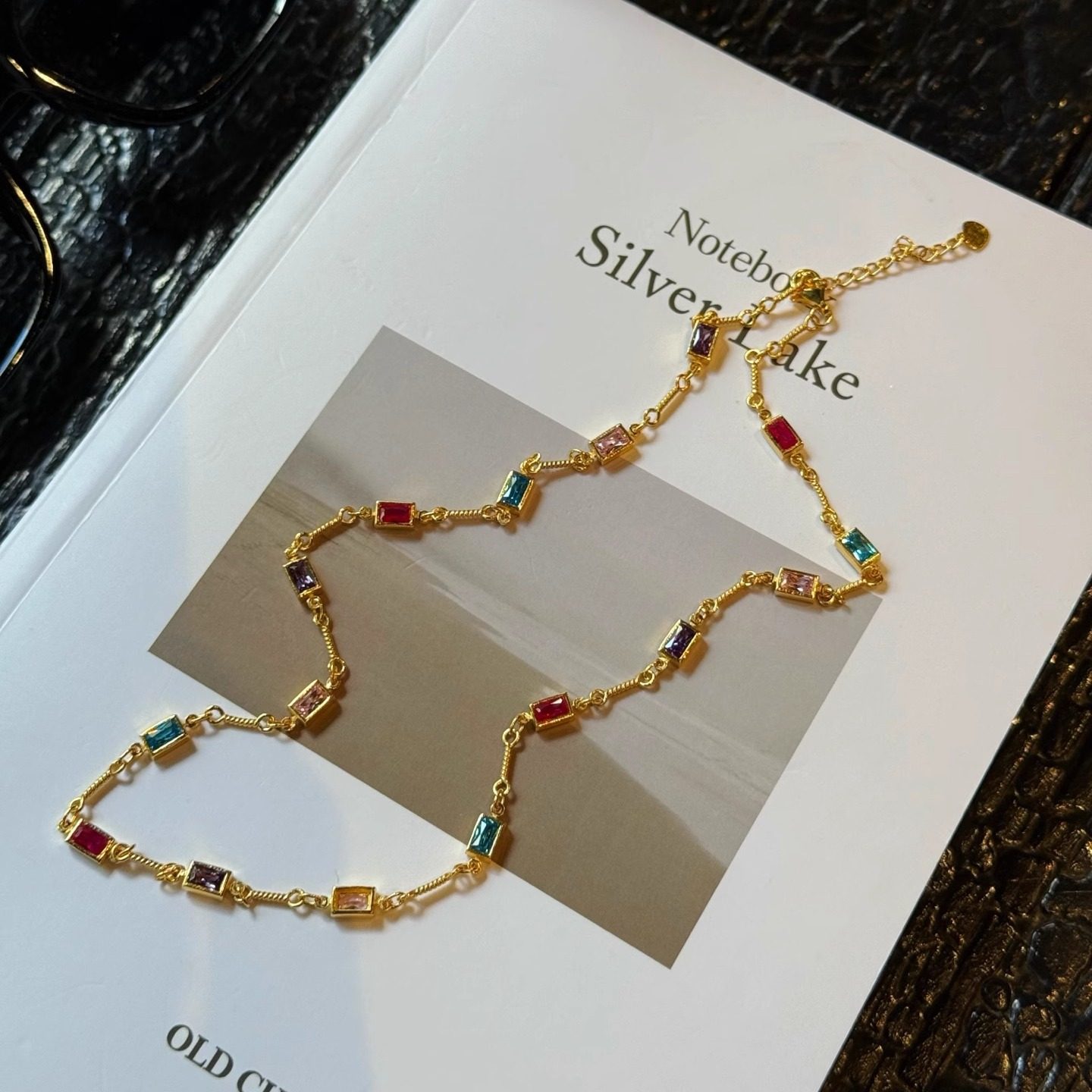 深圳黄金女项链足金999方糖镶嵌小香风项链黄金套链黄金支持复检