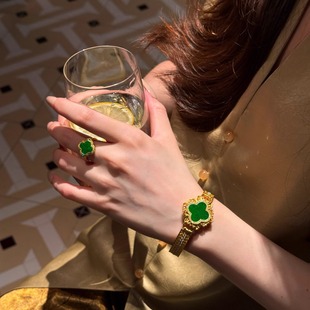 深圳黄金女手镯翡翠有福鸣翠足金999手镯子手牌黄金证书支持复检