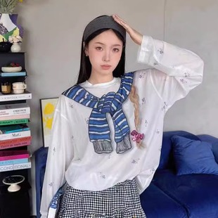 休闲日常百搭高级感甜美涂鸦印花防晒罩衫 25夏季