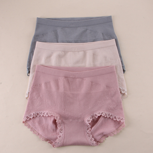 产后收腹收小肚楠无缝一片式 美体抗菌透气中腰高腰包臀平角女内裤