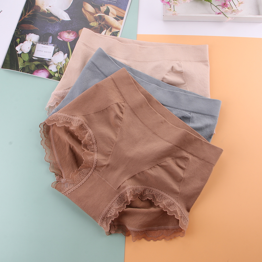 贝莱娅无缝蕾丝边包臀内裤女