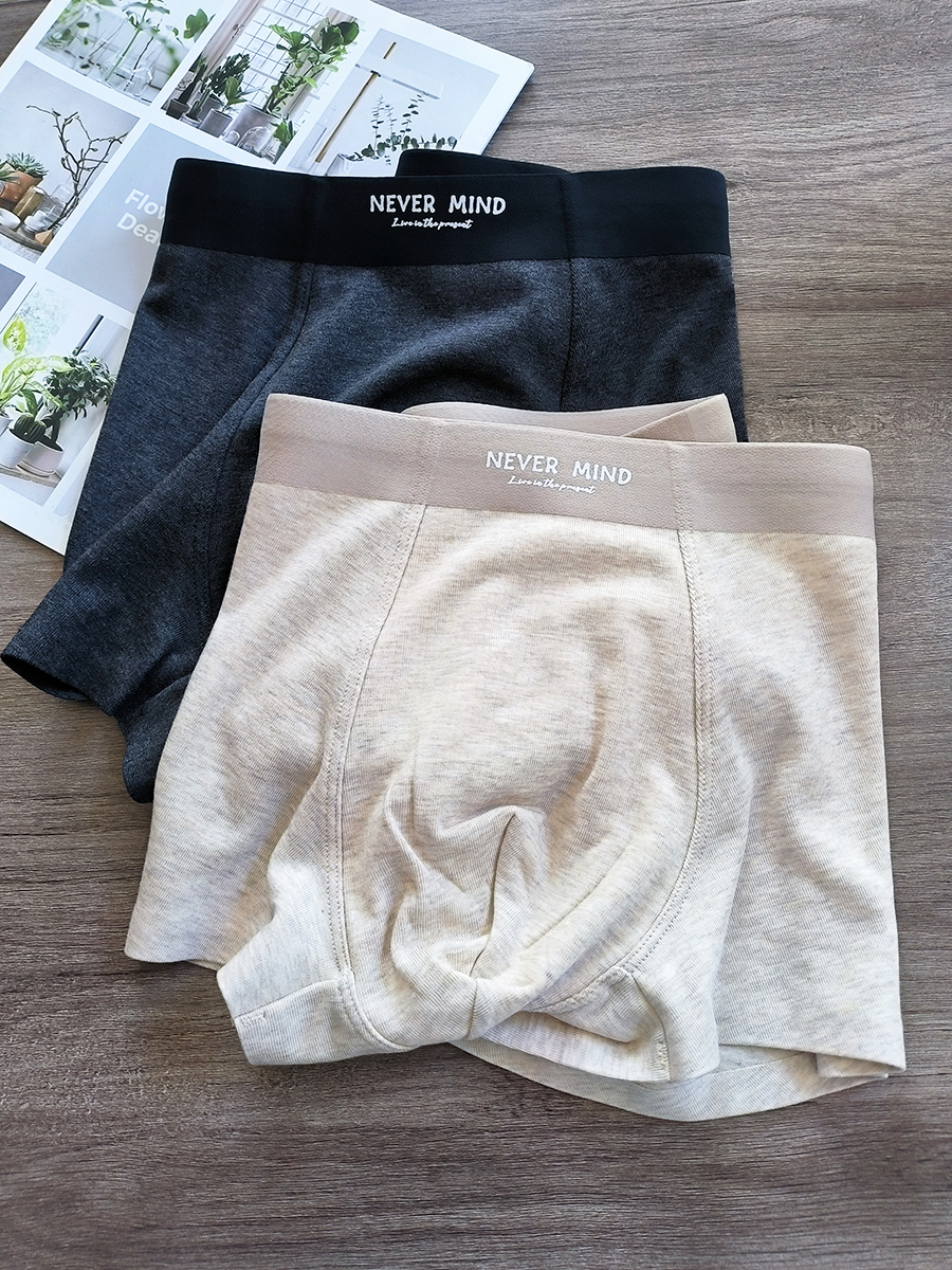 秋冬男士内裤磨毛无痕青年平角裤