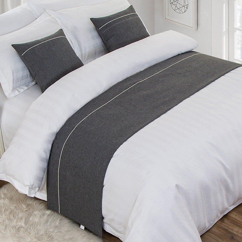 碧谊宾馆酒店床上用品布草高档床尾巾床旗床尾垫床盖床尾装饰条,床上用品,床盖,淘宝优惠券,粉丝福利购,淘宝优惠卷