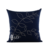 叶子手工绣花抱枕靠垫汽车靠包客厅沙发靠背套午睡枕套送枕芯 包邮