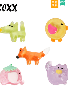 CROXX 洞洞鞋配饰透明卡通动物鞋扣diy装饰扣鞋花适配Cross/Crocs