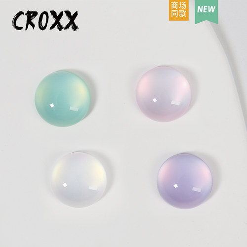 CROXX 镭射果冻色洞洞鞋配饰鞋扣鞋花diy卡扣 适配Cross/Crocs