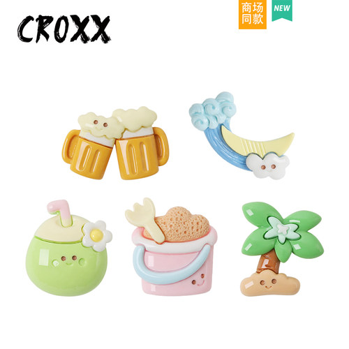 CROXX海边沙滩分洞洞鞋配饰可爱鞋花拖鞋装饰物配饰适配crocs