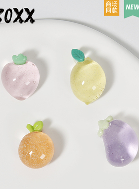 CROXX 洞洞鞋配饰闪粉冰透水果鞋花diy鞋扣配件适配Cross/Crocs