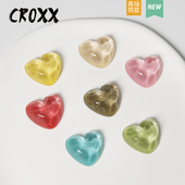 花卡扣适配Cross CROXX 扣鞋 配饰diy鞋 Crocs 油画感彩色爱心洞洞鞋