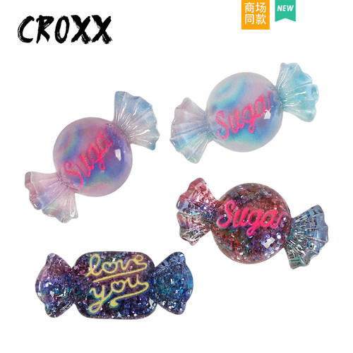 CROXX 洞洞鞋配饰幻彩糖果鞋扣装饰扣卡扣鞋花diy配件 适配Crocs