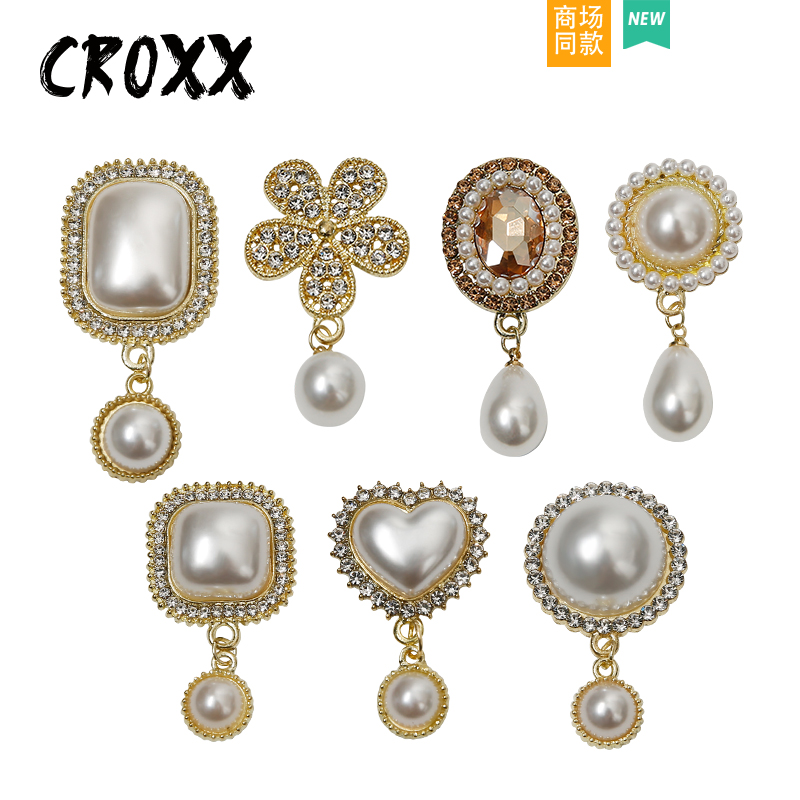 CROXX 洞洞鞋配饰巴洛克金属吊坠鞋花装饰扣卡扣适配Cross/Crocs