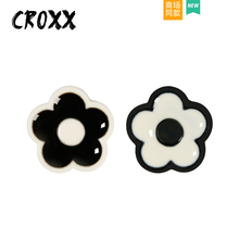CROXX 洞洞鞋配饰黑色系花朵diy装饰扣鞋花配件卡扣高级感豆豆鞋