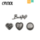 饰扣适配crocs CROXX洞洞鞋 扣装 花鞋 cross 配饰枪黑复古爱心金属鞋
