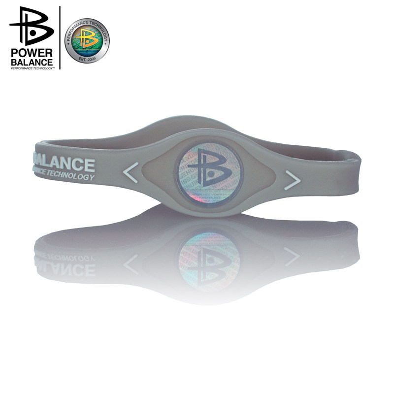 POWER BALANCE 霸能 能量平衡公司 手环 硅胶手环 沙漠-暖灰白