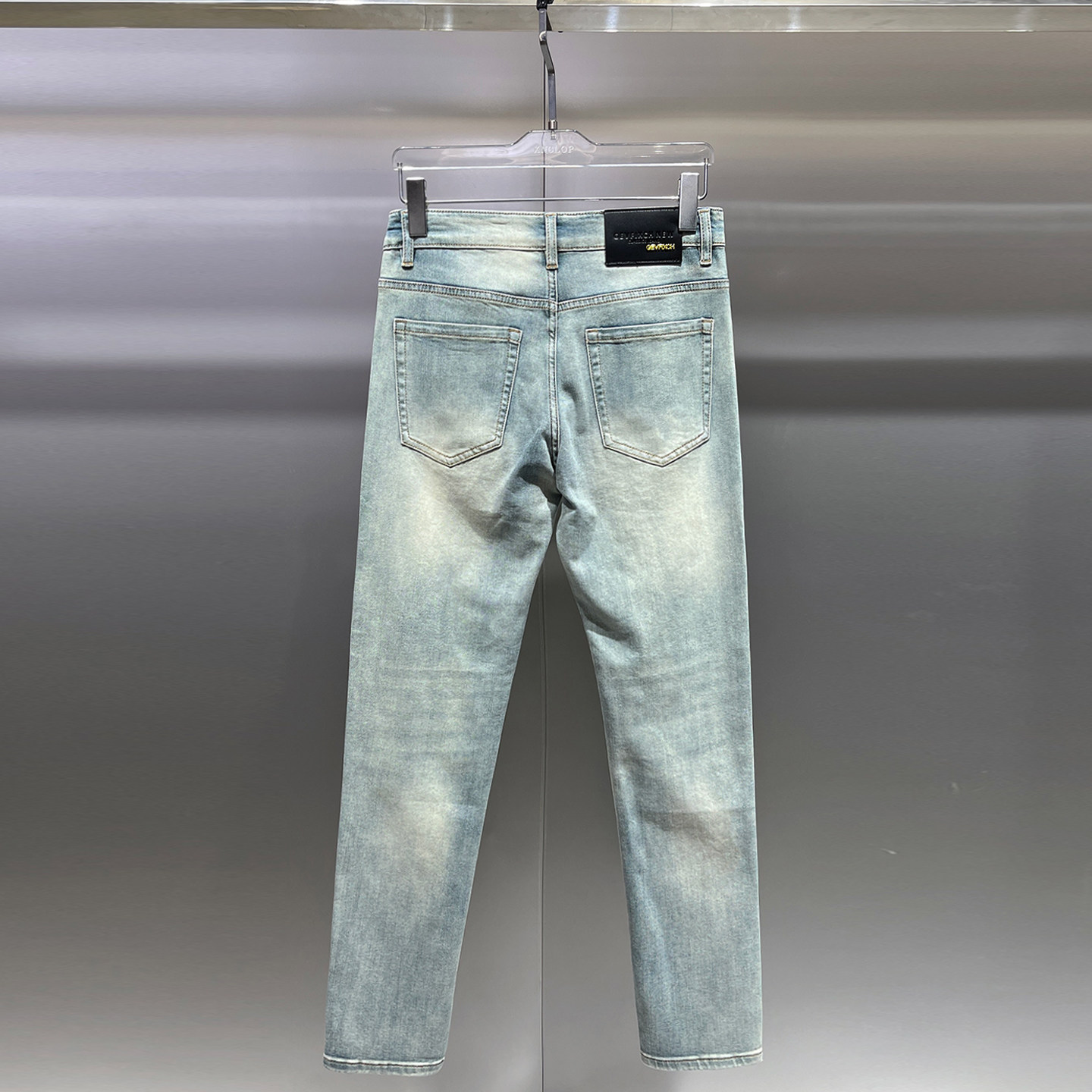 欧洲站2026春夏新款男士修身牛仔裤纯色时尚百搭男款薄款小脚长裤