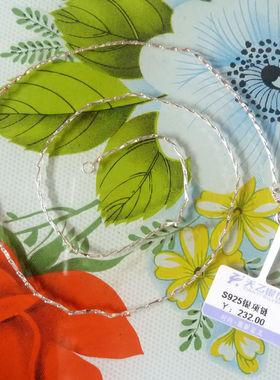 天乙银饰专柜正品 925纯银 品牌 项链 925银精美瓜子链