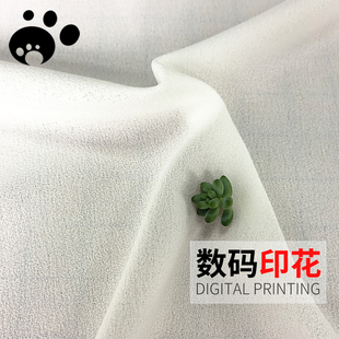样卡280#复合丝弹力泡泡乱麻乱纹透气无弹女装裤子本白面料布料