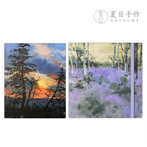 「NATSUME x 夏夜晚风指南」19cm大正方手工水彩本300g20张40页