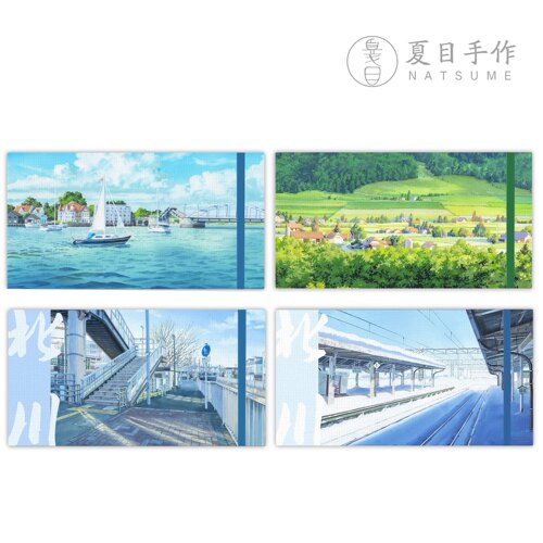 389/393/391/392「NATSUME x 北川大叔」手工旅行水彩本宝虹