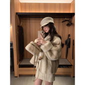 高级感环保仿水貂仿皮草毛冬季 Tongse 挪威冬日 软糯毛毛外套女