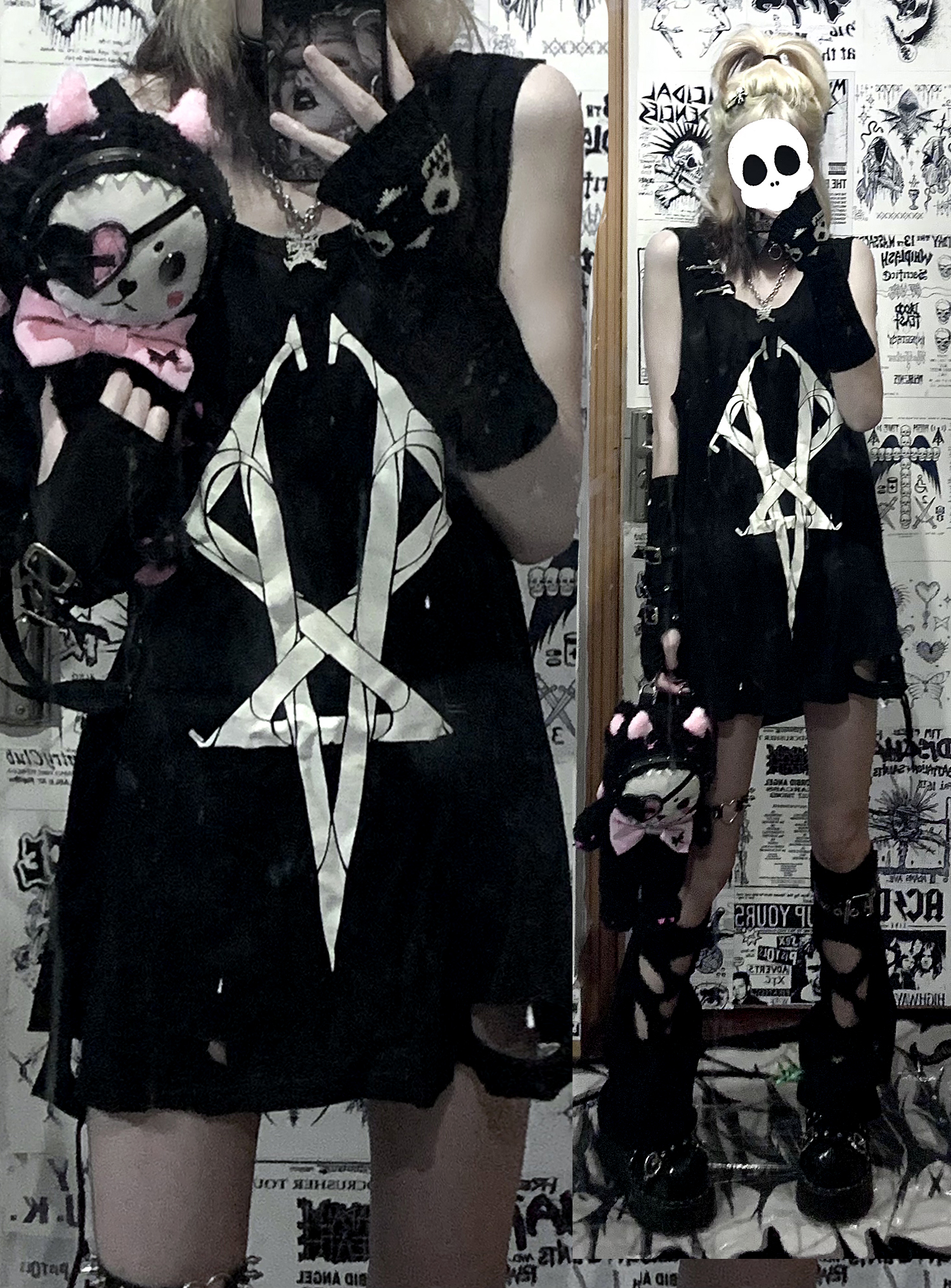 无袖朋克中等摇滚纯棉男女