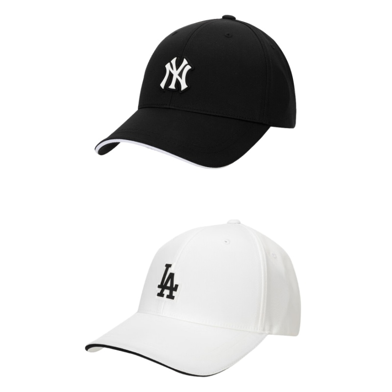 24新款MLB情侣棒球帽男女NY刺绣户外遮阳运动帽鸭舌帽3ACPA013N