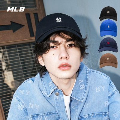 MLB情侣NY刺绣小标软顶棒球帽