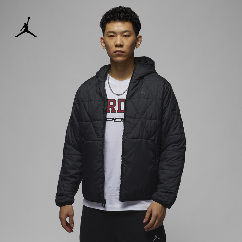 Jordan男子连帽防泼水棉服外套