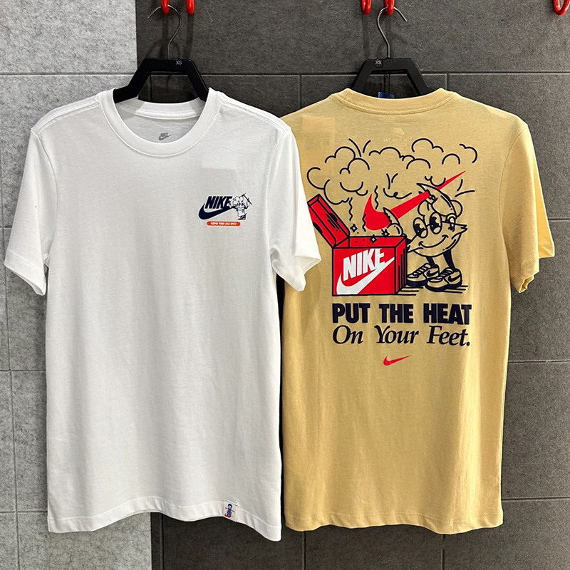 Nike耐克男子短袖卡通趣味印花纯棉透气圆领休闲运动T恤FV3755